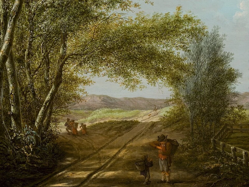 1736-Vincent Jansz van der Vinne - Un sentiero sabbioso tra le dune vicino a Haarlem - Rijksmuseum Twenthe, Enschede